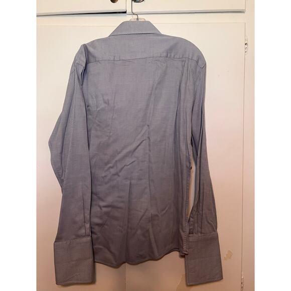 Steven Land Trim Fit Striped Gray Shirt Size 16 33-25 - Picture 3 of 3